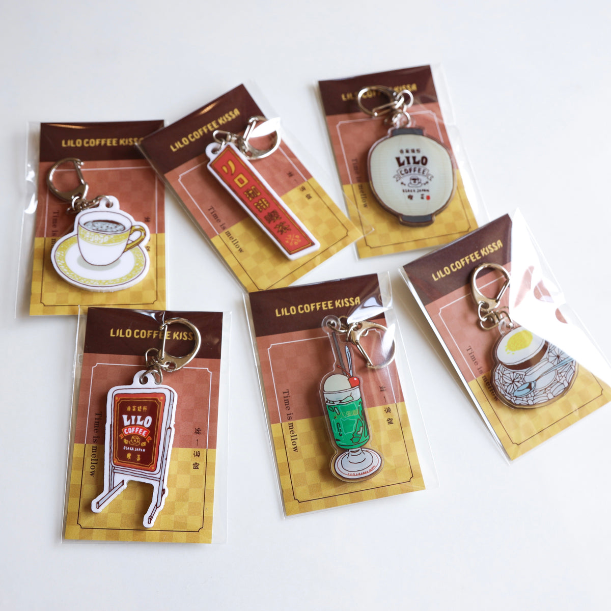 LILO COFFEE KISSA key ring 【6 key rings set】