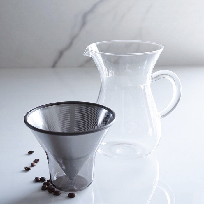 KINTO coffee carafe set 600ml stainless steel